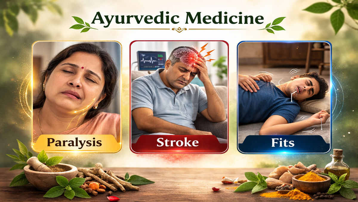 Indian patients showing symptoms of paralysis, stroke and fits highlighting need for effective stroke medicine and Ayurvedic recovery treatment